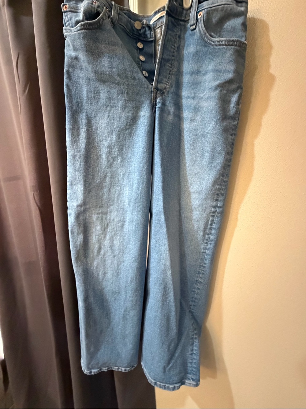 Levi's Light Blue High-Rise Button-Fly Jeans